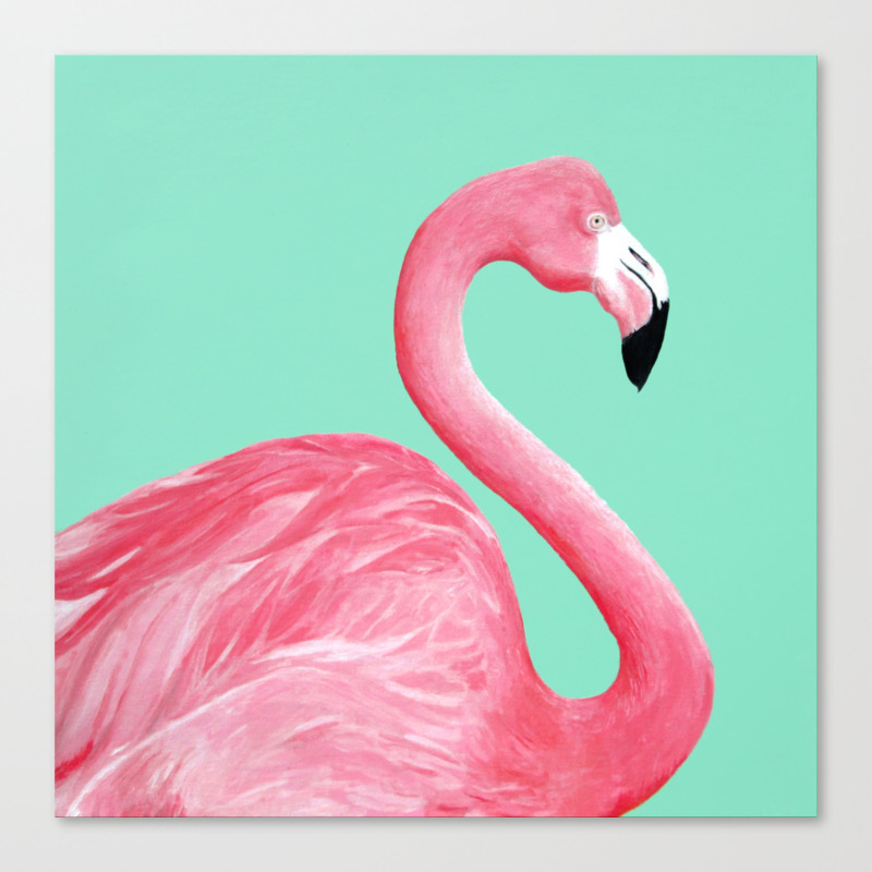 Pink Flamingo Canvas Print By Lorrileighart Society6
