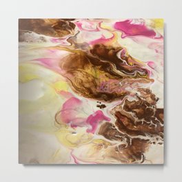 Chocolate with Pink and Yellow Marble Metal Print | Acrylicmarble, Homedecorloveart, Exclusivedesign, Abstractbrown, Friendsfamilypaint, Decordecoratedraw, Hautecouture, Birthdayanniversary, Colorfulabstract, Pinkyellow 