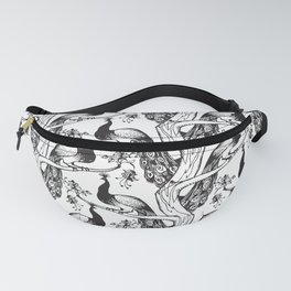 Peacock engraving pattern Fanny Pack