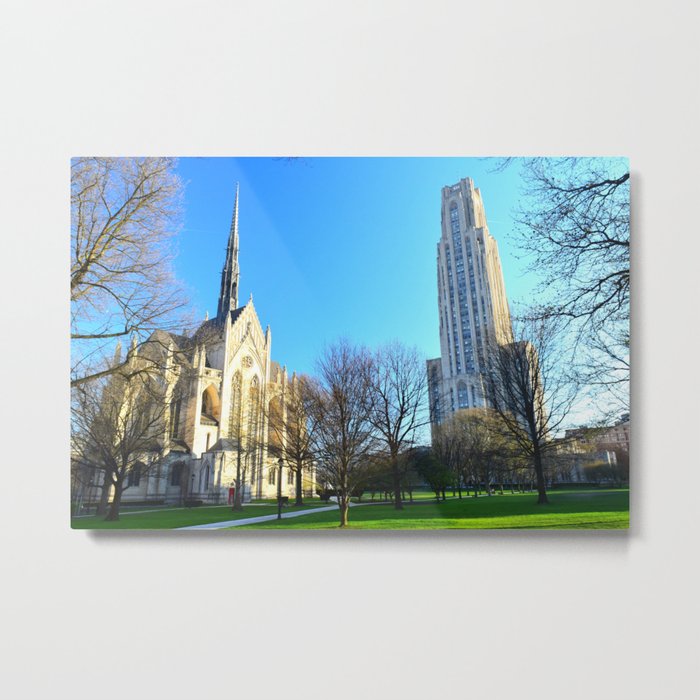 Heinz Chapel and Cathedral of Learning in Pittsburgh 12 Metal Print