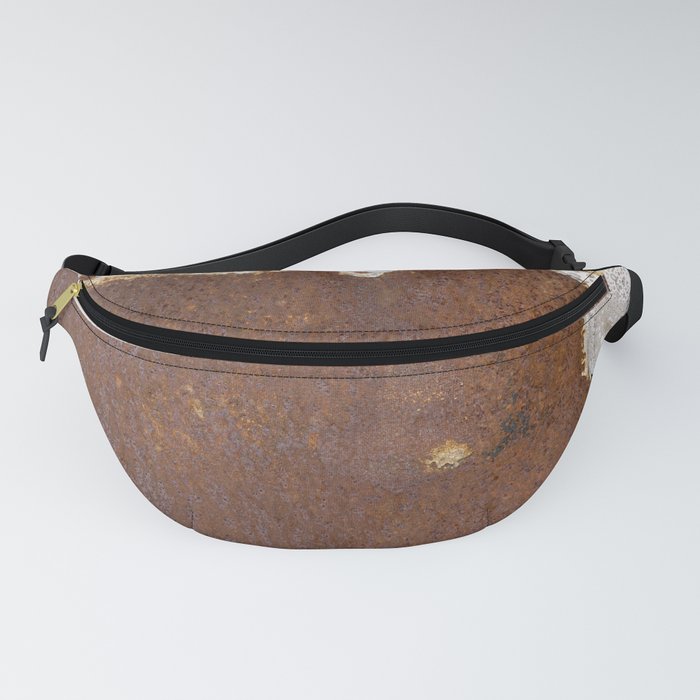 Close-up detail of Rusty brown worn out steel panel Fanny Pack