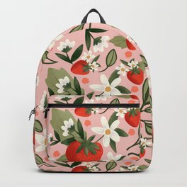 Strawberry Patch - Pink Backpack