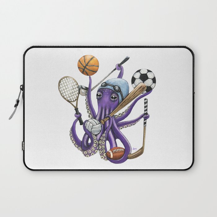 "Octo Coach" - Octopus Sports Laptop Sleeve