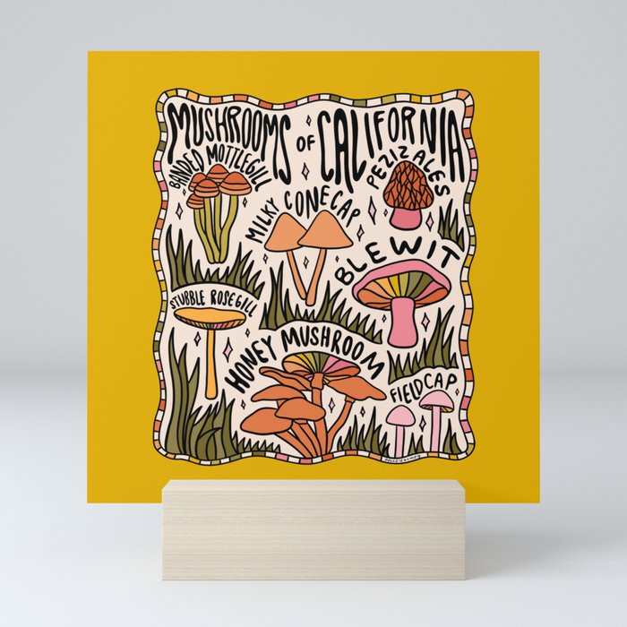 Mushrooms of California Mini Art Print