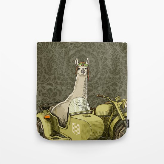 Sidecar Llama Tote Bag