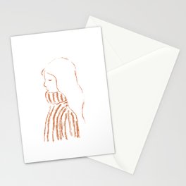 winter girl Stationery Cards