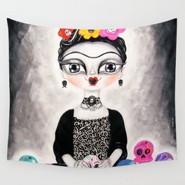 Frida day of the dead Wall Tapestry
