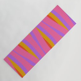 Pop Swirl Wavy Minimalist Abstract Pattern Pink Purple Mustard Orange Yoga Mat