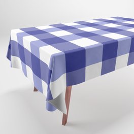 Gingham Plaid Pattern (blue/white) Tablecloth
