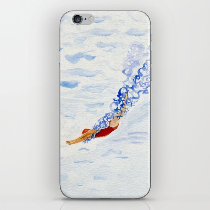 Swimmer - diving iPhone Skin