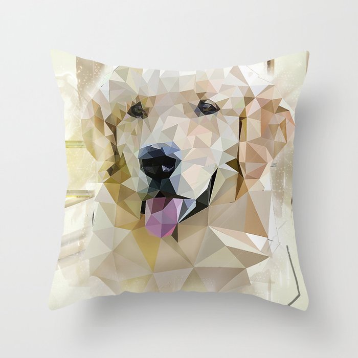 golden retriever throw pillow
