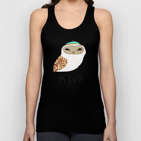 i'm cute owl illustration Unisex Tank Top