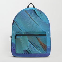 Blue Macaw Feathers Backpack