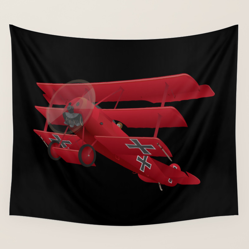 Dr 1 Red Baron Triplane Wwi Warbird Wall Tapestry By Hobrath Society6