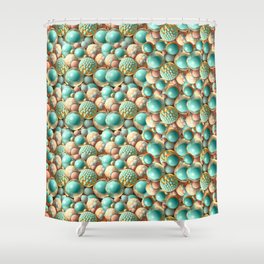 3d bubble pattern Shower Curtain