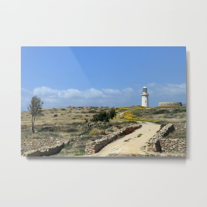Lighthouse in Paphos Metal Print