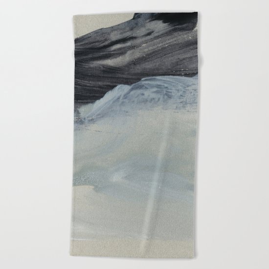 minimal brushstrokes 1 Beach Towel
