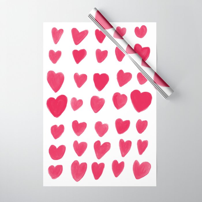 JOYFUL HEART Infinite Hearts Red Wrapping Paper