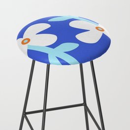 Two White Flowers Bar Stool
