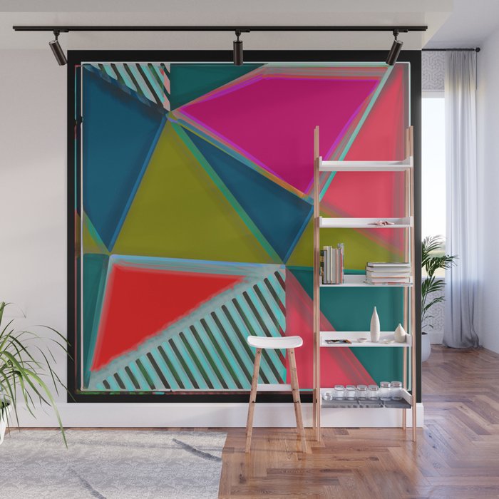 Art Deco Modern Art Vibrant Colors Pastels Art Wall Mural By