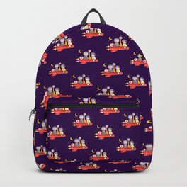 Let's All Go To Mars Backpack | Travel, Funny, Space, Rocket, Comic, Animal, Painting, Pop Surrealism, Elephant, Cut 