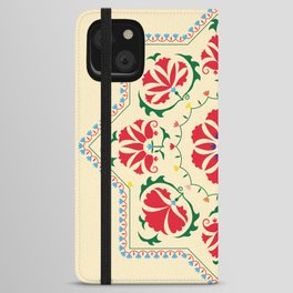 Uzbek ethnic vintage ornament suzani iPhone Wallet Case