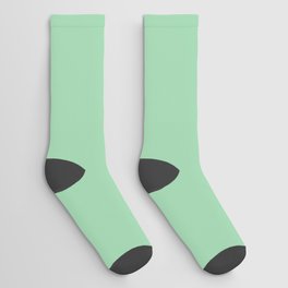 PASTEL VERDE COLOR. Soft Green Solid Color  Socks