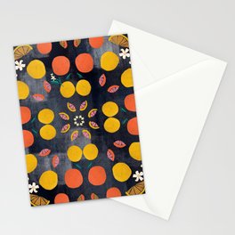 dark background citrus kaleidoscope Stationery Card