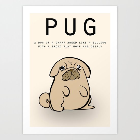 Pug Art Print