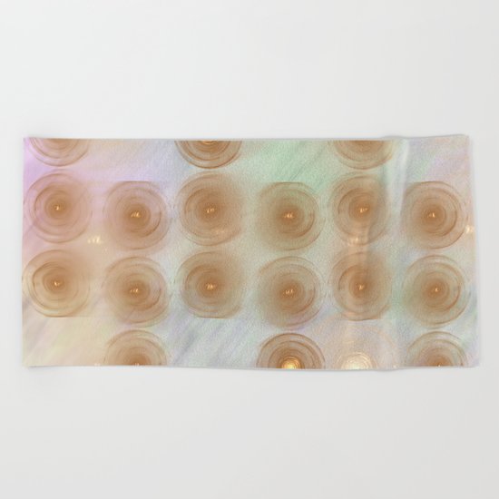 Abstract data crunching Beach Towel
