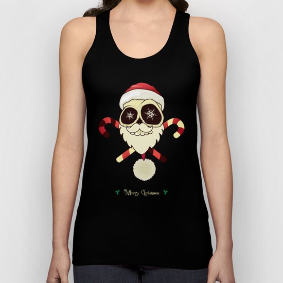 Santa skull Unisex Tank Top