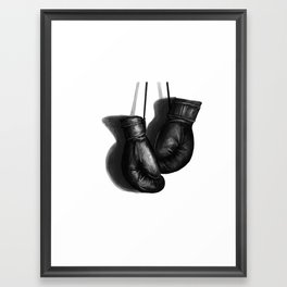 boxing gloves Framed Art Print