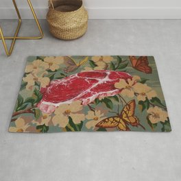 Butterflies, Blossoms and Beef Rug