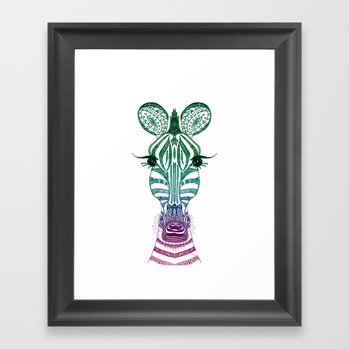 ZEBRA Framed Art Print by Monika Strigel Society6