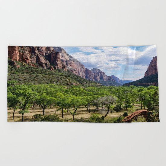 Valley cliffs 4 Beach Towel
