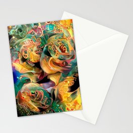 Golden Roses Stationery Card