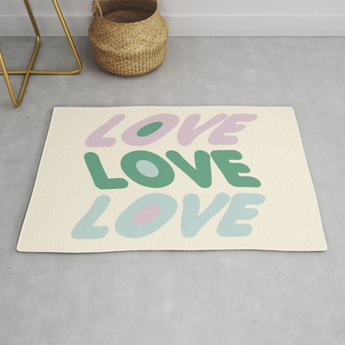 Abstraction_LOVE_TYPOGRAPHY_SMOOTH_WAVE_POP_ART_0317A Rug