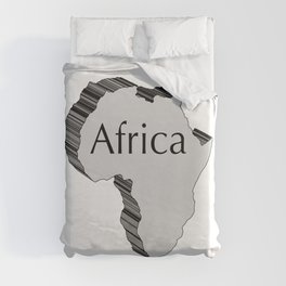 Africa 3D Map Duvet Cover
