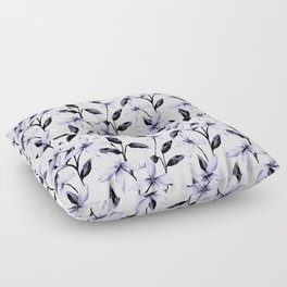 Pastel violet flowers seamless pattern Floor Pillow