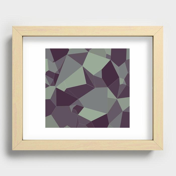 Low Poly Abstract Recessed Framed Print