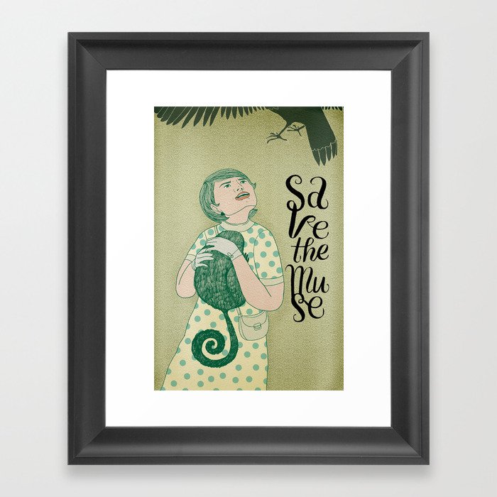 Save the muse Framed Art Print