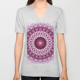 Cherry Mandala V Neck T Shirt