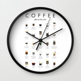 Coffee Chart - Around The World Wall Clock