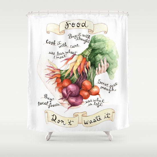 Food Poster Shower Curtain