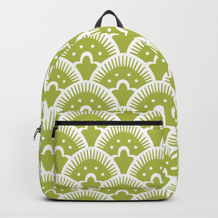 Fan Pattern Chartruese 201 Backpack