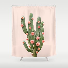 CACTUS AND ROSES Shower Curtain