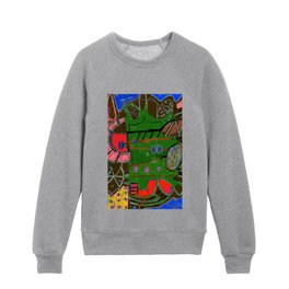 A machine to make dreams 2. Abstract Art. Contemporary Painting.  Kids Crewneck