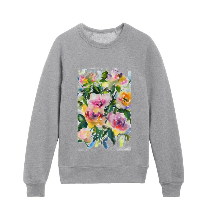 floral phrases: Maybe Kids Crewneck
