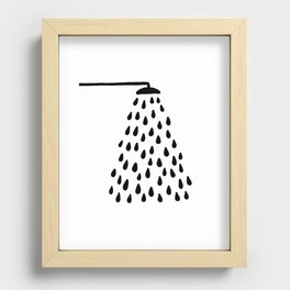 Shower in bathroom Recessed Framed Print