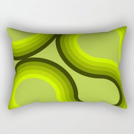Pattern green waves Rectangular Pillow